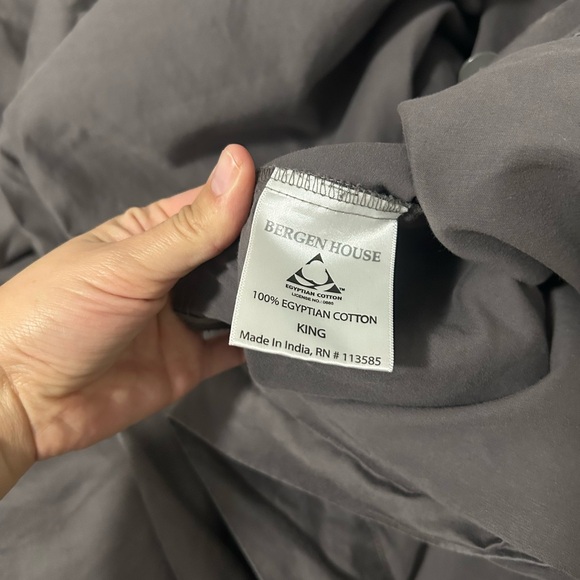 Bergen House King Duvet Gray Egyptian Cotton King Bedding Duvet